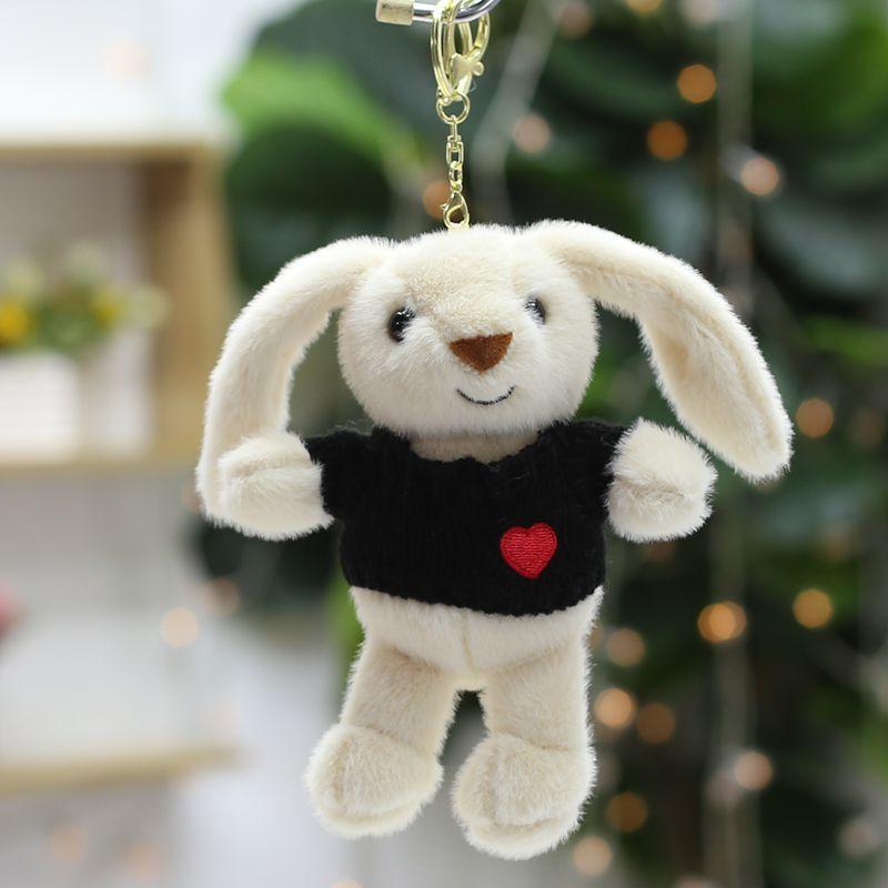 Cartoon Rabbit Doll Keychain Pendant Cute Doll School Bag Hanging Decoration Birthday Gift Plush Toy