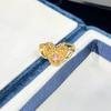 Exquisite Pink Diamond Butterfly Crown Ring: Fashionable, Versatile, Unique Design for Women