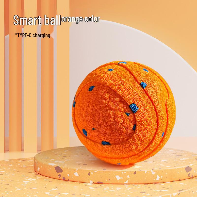 Durable Smart Jumping Ball for Dogs - Self-Entertaining, Rotating & Bouncing Pet Toy 8.3 cm diameter оранжевый