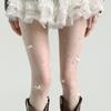 Pure Desire Bow Hot Diamond Stockings Ultra-Thin 0Djk Lolita Pantyhose Anti-Hook Silk Arbitrary Cut White Silk Leggings