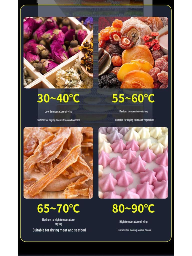 Compact Multifunctional Food Dehydrator for Fruits, Vegetables, Snacks, and Jerky
