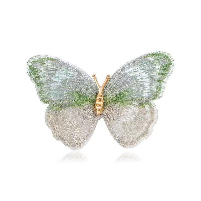 Вышитая ткань бабочка брошь элитная ниша элитная булавка жемчужный корсаж женская одежда аксессуары