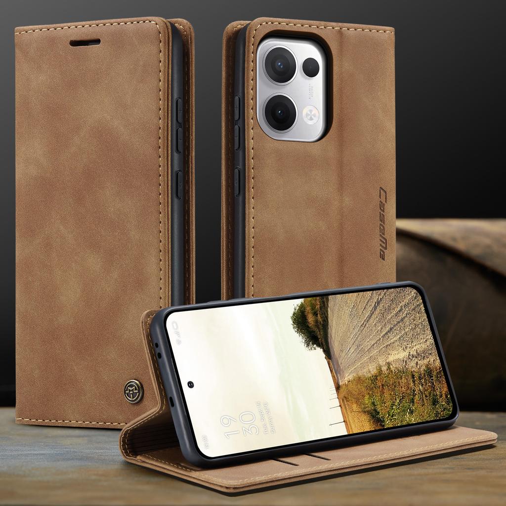 For Oppo Reno13 5G (Global) Wallet Case CASEME 013 Series PU Leather Phone Cover Stand