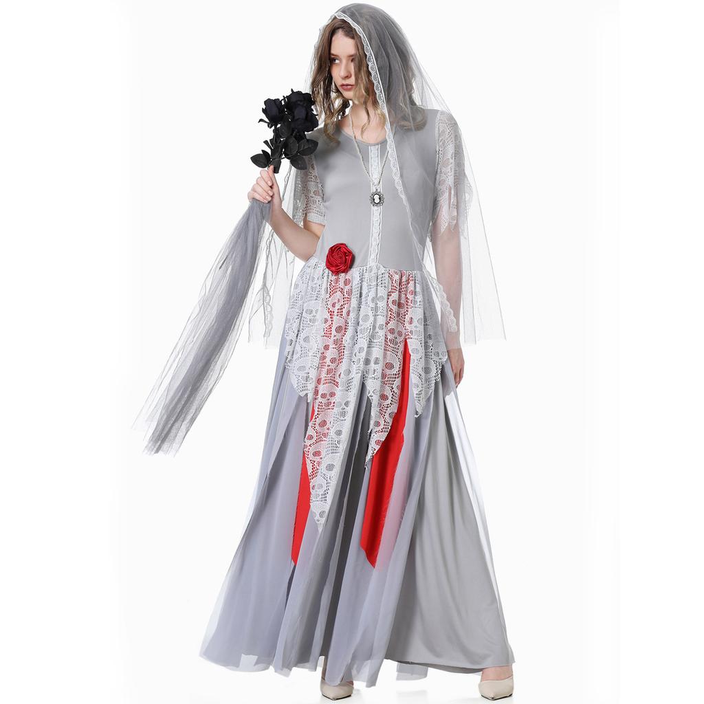 S-XL New Halloween Costume, Ghost Bride Veil, Zombie Bride, Carnival Party Cosplay Cos