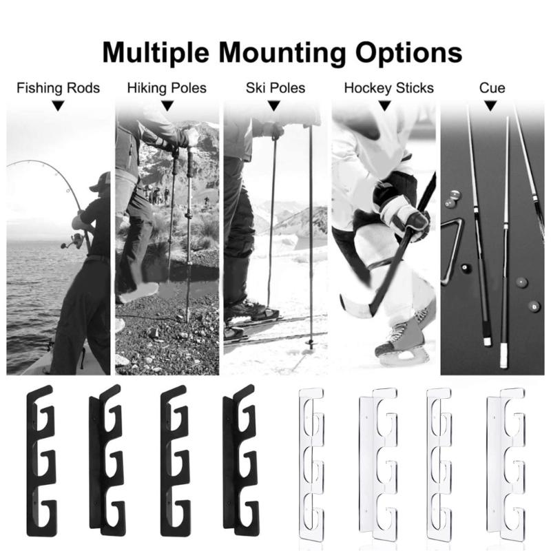 Space Saving Fishing Pole Storage Wall Ceiling Rod Rack Holds 6 Rods Fishing Rod Holders for Wall Fishing Pole Holders