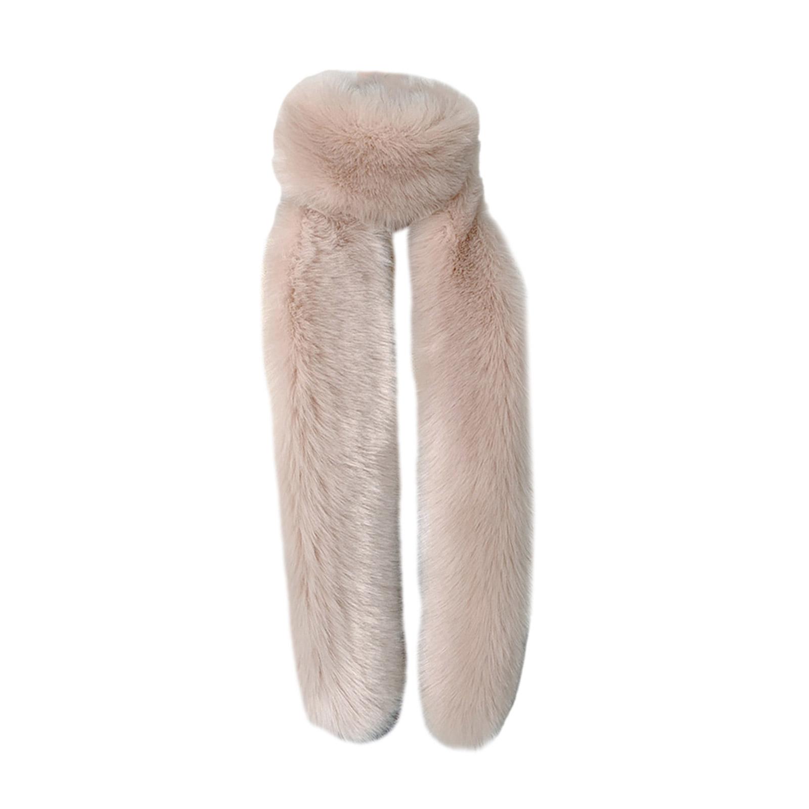 

Модный шарф-воротник из искусственного меха, плюшевый шейный платок для женщин, пушистая шаль-накидка для повседневной носки или вечернего мероприятия 3