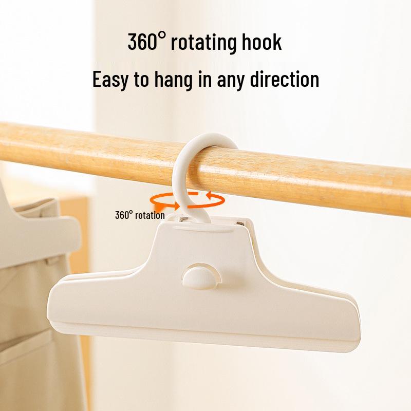 Stackable Non-Marking Trouser Clips - Space-Saving, Anti-Wrinkle Pants Hanger for Home Wardrobe Organization
