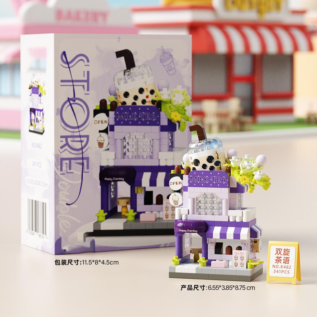 Moc Building Blocks Street View Moc Bricks Sets for Adults Boy Micro Construction Set Mini Food Truck Model Assembling Toy Gifts