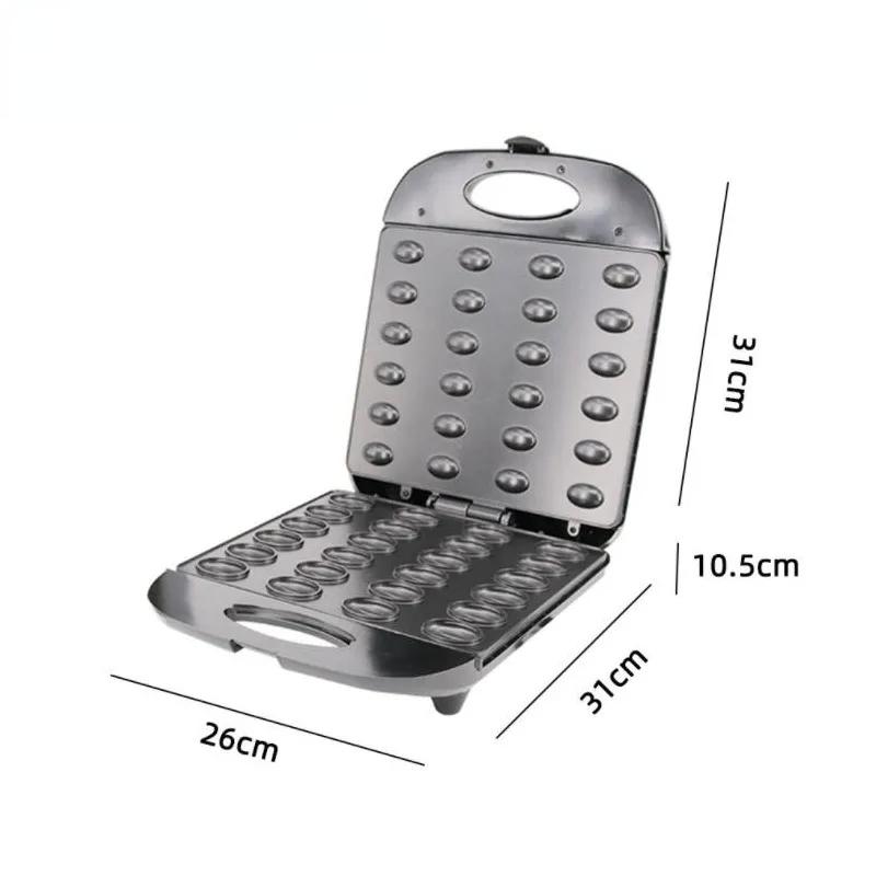 Automatic Nut Waffle Bread Maker Sandwich Donut Baking Breakfast Machine Walnut Kitchen Oven 24 Grid
