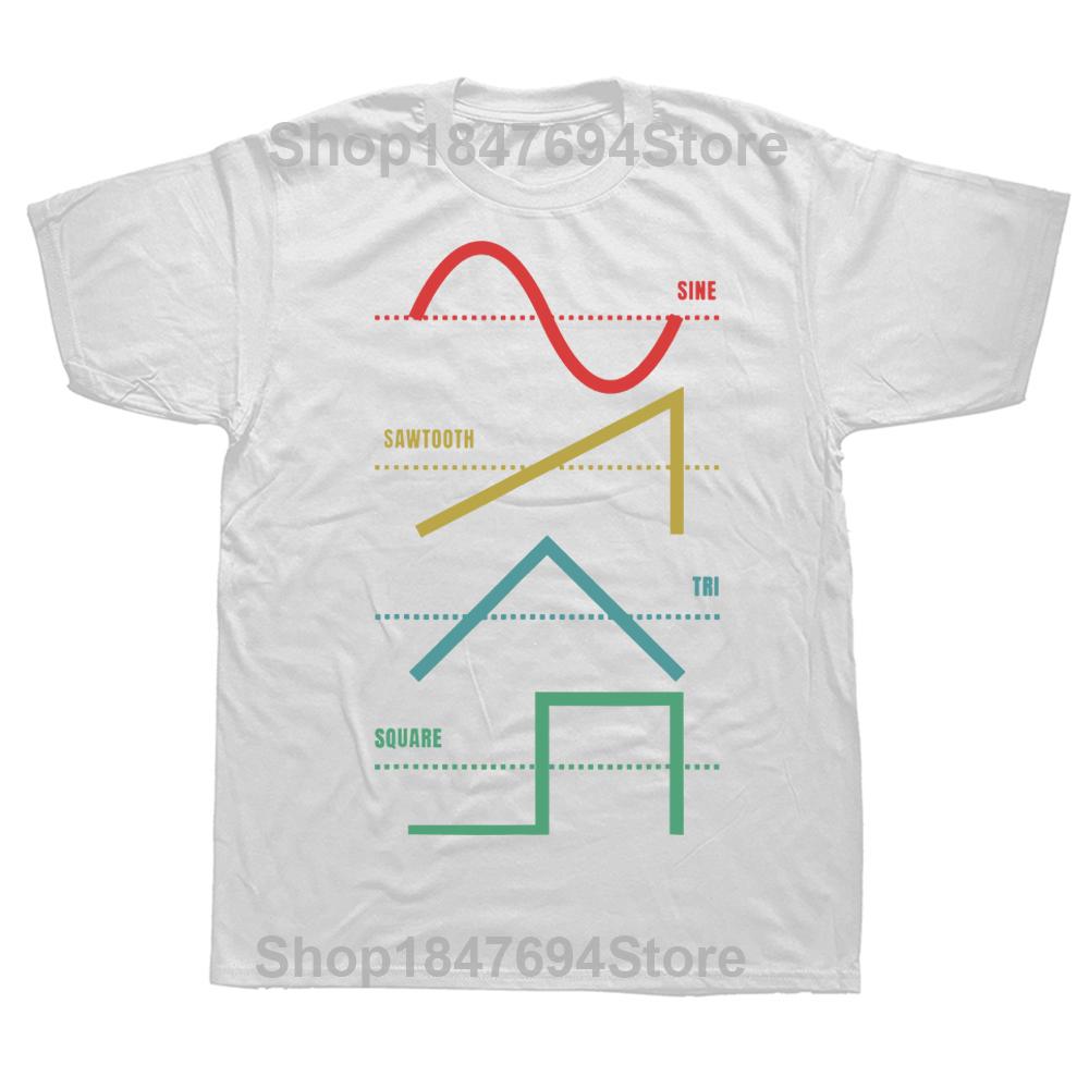 

Vintage Analog Synthesizer Techno Waveform Synth Nerd T Shirts Graphic Streetwear Short Sleeve Birthday Gifts Summer T-shirt S