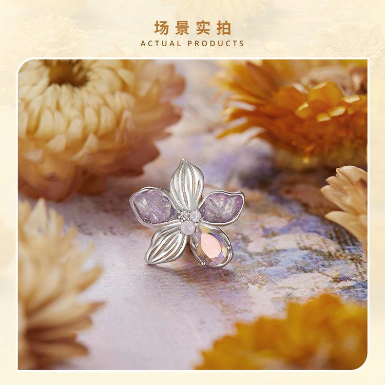 Dream Insect Series Diy Bracelet Beads, Purple Dragonfly Butterfly S925 Silver Beaded Accessories