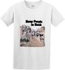 Herren Sommer T-Shirt Tief Lila im Rock Fashion Cool und Atmungsaktiv Weiß