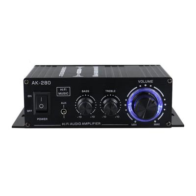 AK-280 Digital Amplifiers HiFi Bass Stereo Speaker Power Amp 40W+40W Dual Channel Music Player Home Theater RCA AUX Input