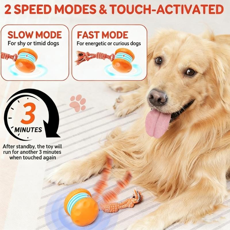 Practical Plastic Friendly Electric Rolling Ball with Random Movement Rechargeable for Pet Dogs Compact and Portable