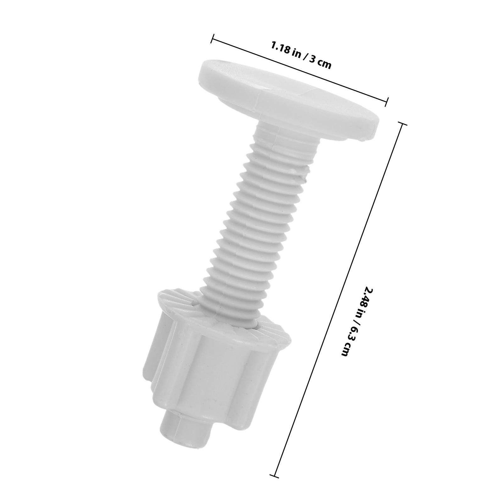 2 шт. Запасные винты для сиденья унитаза, Надежно фиксирующиеся пластиковые болты, гайки, петли, крышки, быстросъемные, прочные, долговечные