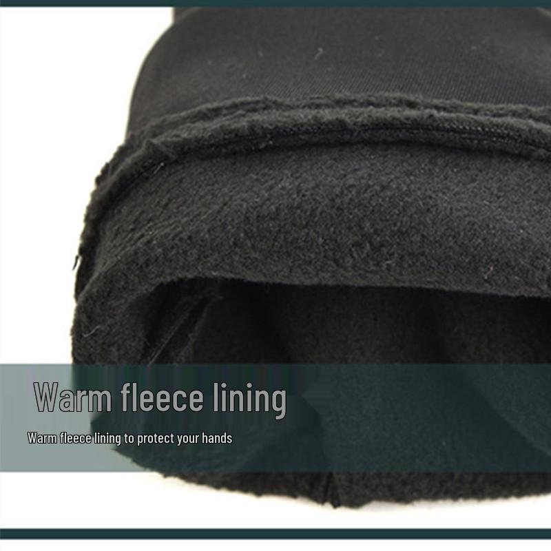 Unisex Fleece Lined Touch Screen Gloves - Waterproof, Windproof for Autumn & Winter Outdoor Cycling