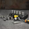 Nut Bolt Extractor Removal Tool Kit 14pcs CR MO Steel Impact Socket Set with Storage Case for Automotive Home Maintenance