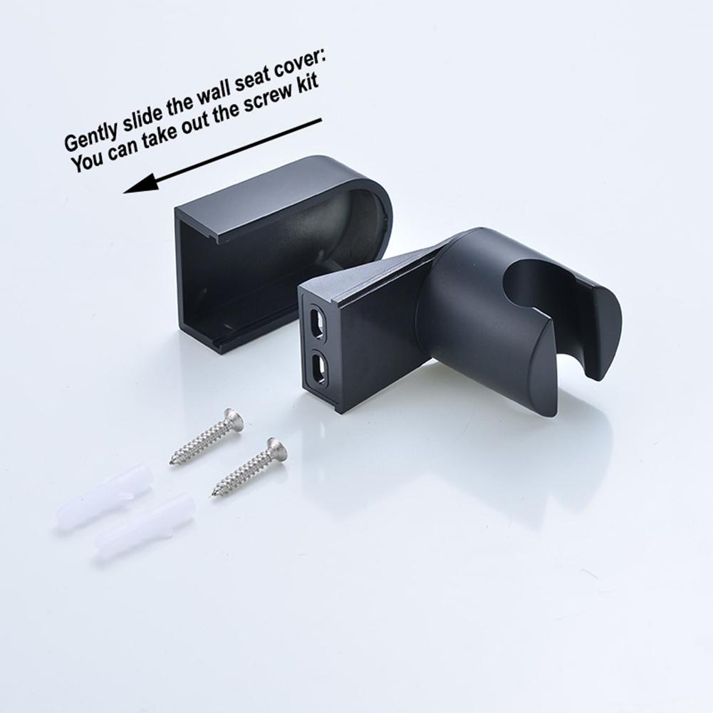 Duschkopfhalter Wandmontage Duschkopfhalter Verstellbare Schiebehalterung Schwarz ABS Dusche Festsitz Badezimmerzubehör