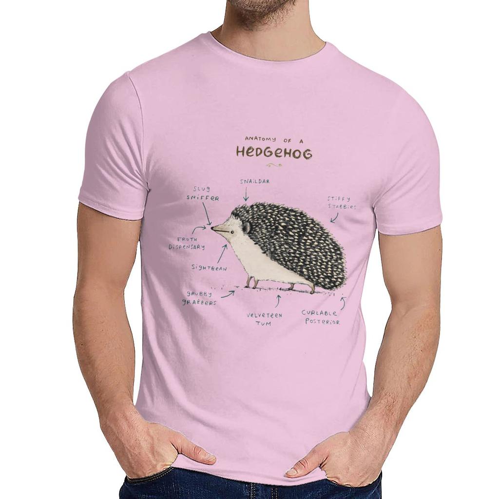 For Male Tee Shirt Anatomy Of A Hedgehog Soft Harajuku Classic Round Neck Vintage T Shirt