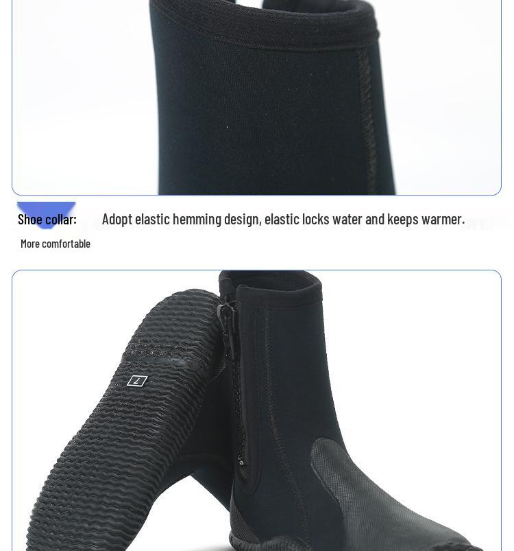 Diving Boots: 5MM Non-Slip, Wear-Resistant for Beach, Surfing, River, Snorkeling, and Rescue