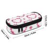 Pencil Case Printed 300D Polyester Zip Around Closure with Mesh Pocket Removable Divider and Pen Slots for School and Study