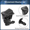 Windshield Washer Nozzle Front with Hose Connector No.68164356AB for Jeep Wrangler 2013-2018 Plastic Black