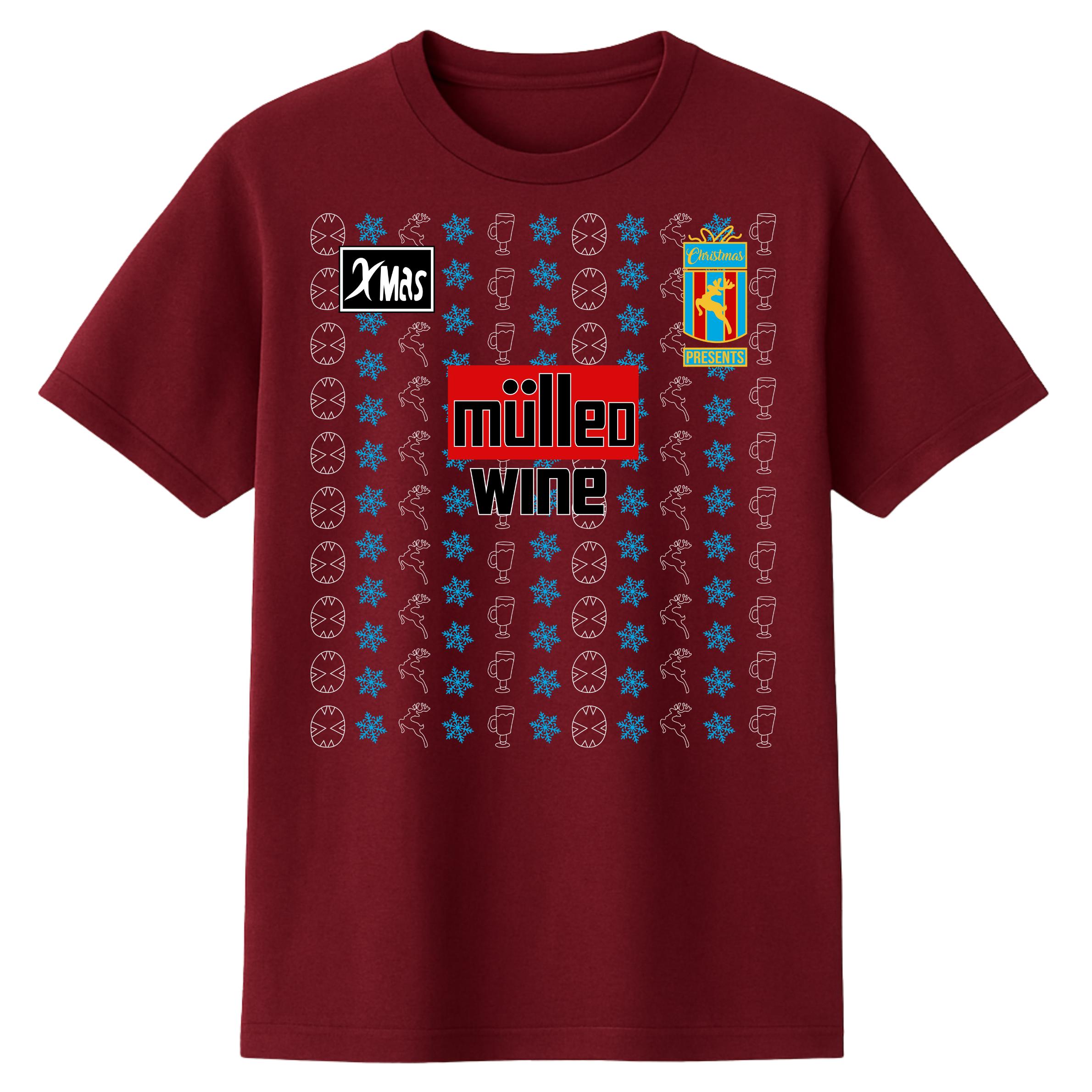 Aston Villa Mulled Wine Christmas T Shirt Tshirt Mens Womens Unisex Tops Tees 4XL