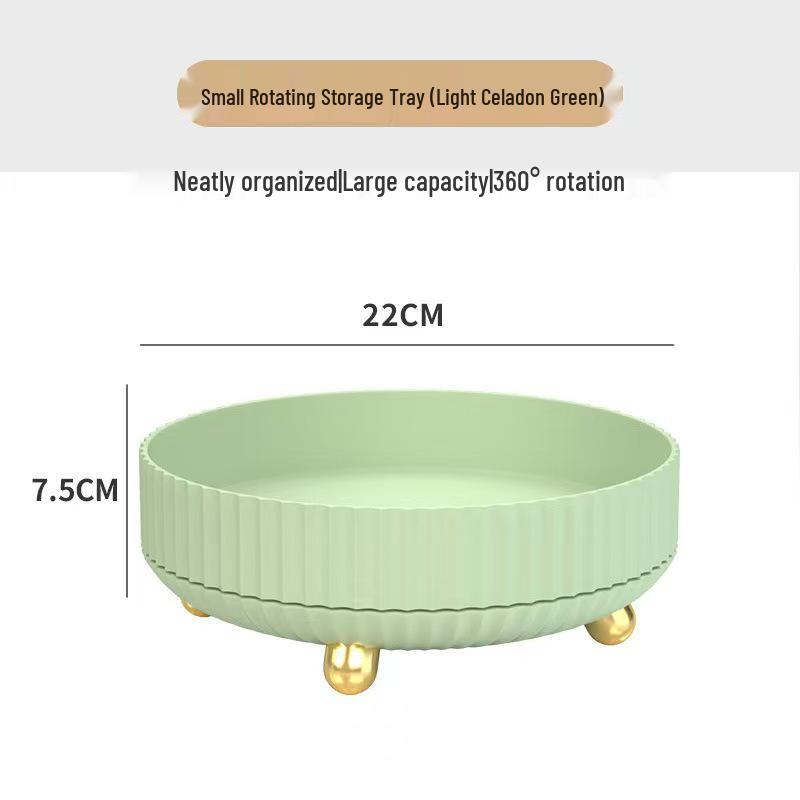 Rotating Kitchen Storage Tray for Snacks, Fruit, and Seasoning Bottles