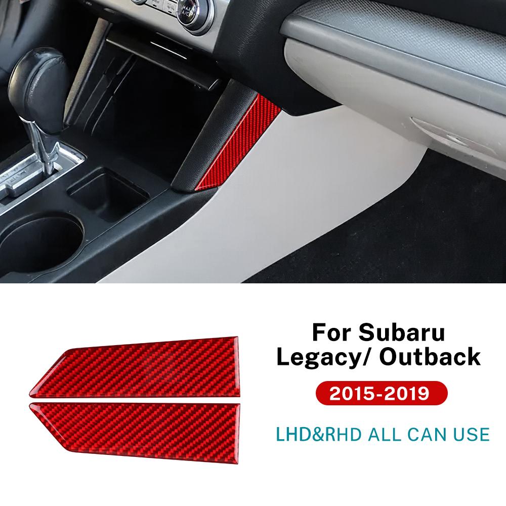 Real Soft Carbon Fiber Sticker For Subaru Legacy Outback 2015 2016 2017 2018 2019 LHD RHD Car Front Door Strip Interior Trim