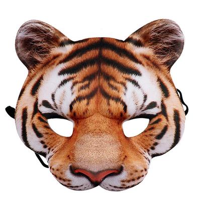 Halloween Tiger Cosplay Mask EVA Half Face Mask for Party Masquerade Ball Costume Masks