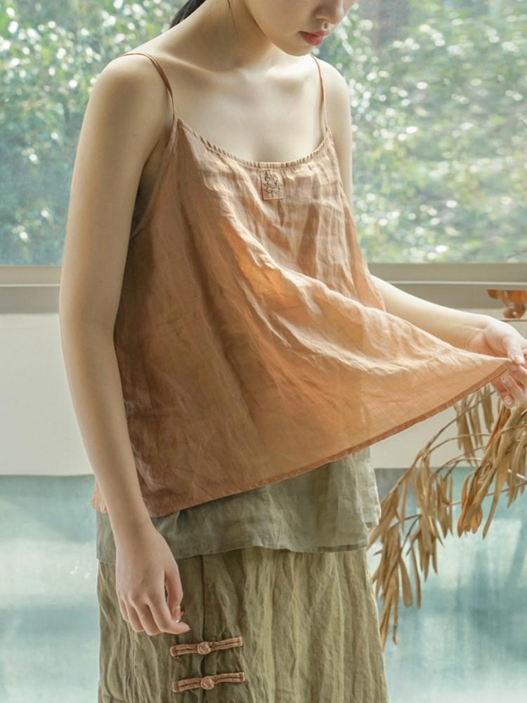 Женские винтажные майки Johnature с вышивкой в ​​стиле пэчворк — фото 3