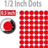 Round Colored Dot Stickers, 3000 Pieces, 1/2 Inch Circle Labels, 10 Colors, for Office Classroom Organization