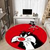 1pc Looney Tunes Sylvester Cat Office Round Area Rug, Under Office Chairs Bedroom Living Room Home Decor  A1022322