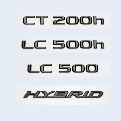 Glossy Black 3D ABS Letters Number CT200h LC500 LC500h HYBRID Emblem For Lexus Car Trunk Logo Sticker Badge Accessories