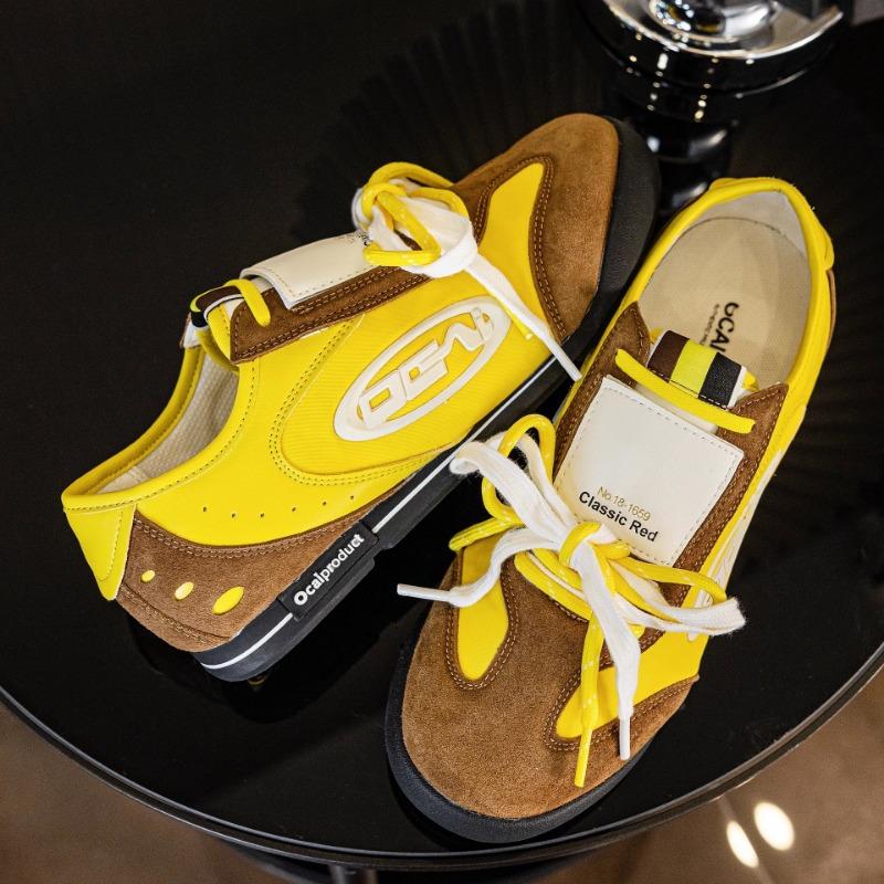 

Бисквитно-желтый, нишевая мода, контрастный цвет, ощущение высокого класса, повседневные туфли на плоской подошве, женские 35