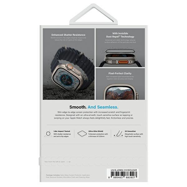 Uniq Optix Vivid Apple Watch Ultra 49Mmclear Szkło Hartowane Z Aplikatorem Uniq-49Mm-Vividclear