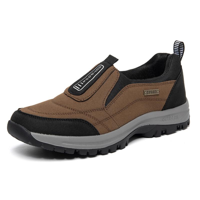 

Весенне-осенние новые уличные спортивные туфли для пожилых мужчин большого размера для альпинизма и бега, модные и стильные туфли для ходьбы 50 черный коричневый
