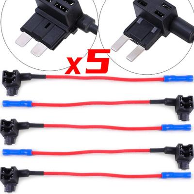 5 st 32V MINI Liten Mellanstor Bil Säkringshållare Lägg-till-en-krets Tappadapter Micro Mini Standard ATM BladSäkring