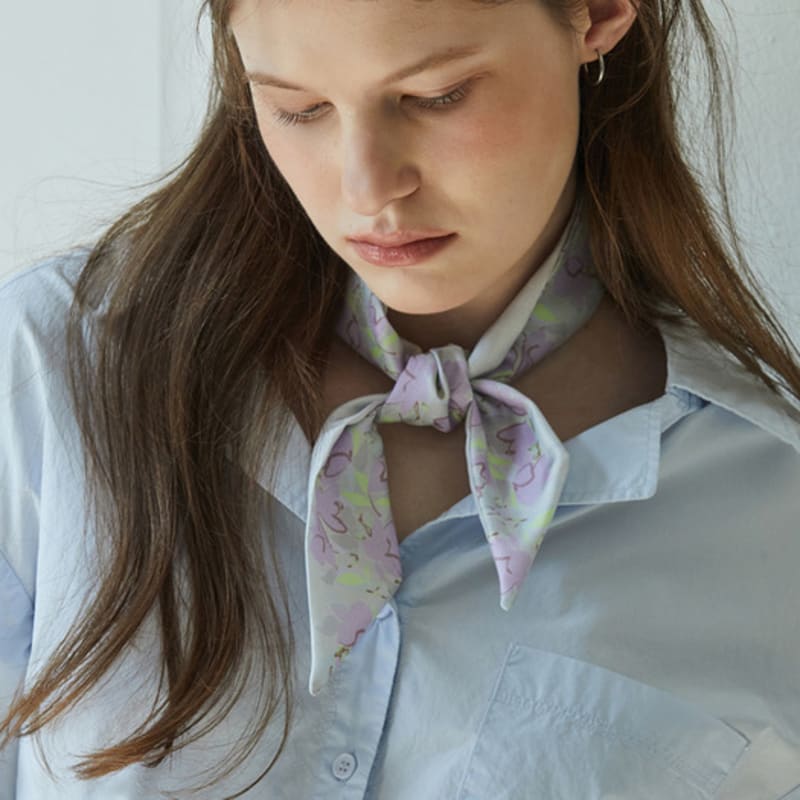 ANA MAISON Hour of Purity Twilly Silk Scarf [PMT-1424]