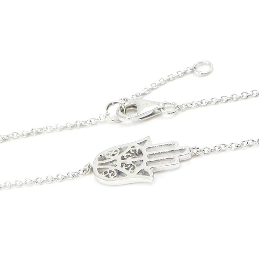 

Les Trésors De Lily [I4009] - Серебряный браслет Фатма серебро (родиевое покрытие) - 17x11 мм