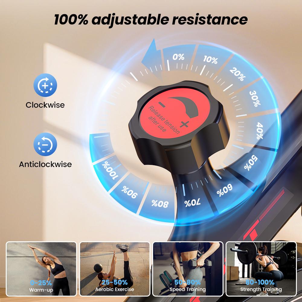 Formill QK101 Domácí rotoped - Magnetický tichý fitness rotoped s LCD monitorem, 5úrovňově nastavitelným sedlem a řídítky
