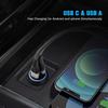 USB Cigarette Lighter Car Charger PD&QC Charger for IPhone PD 30W Quick Charge QC 18W Fast Charger  Mini Car Charger with IPhone Samsung Galaxy