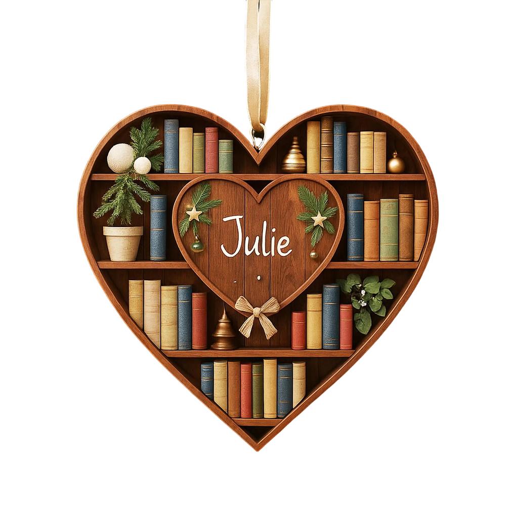Christmas Book Tree Ornament ACRYLIC, Book Gift, Book Lover Gift, Book Ornament, Book Gift, Book Lover Gift, Librarian Gift