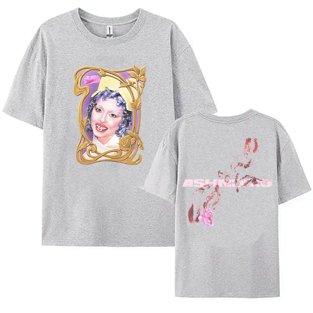 SMOOCHIES BUBBLEGUM TEE Ashnikko Singer Printing Tshirts for Female Short Sleeve Fashion Loose T-shirt Streetwear Unisex Women