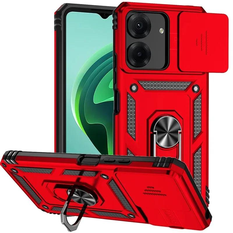 

Для Xiaomi Redmi 13C Чехол со шторкой для камеры Защита от ударов Бронированный чехол для телефона Для Xiaomi 13T Redmi NOTE13 PRO 4G5G Чехол с кольцом-держателем For NOTE13PRO PLUS
