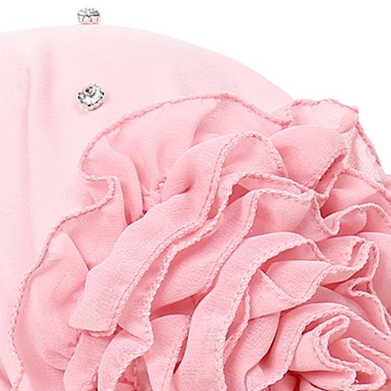 1Pc Muslim Headwear Nail Drill Fashion Pullover Cap Elasticity Women Turban Hat Chiffon Hat