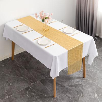 Broderad Paljetter Duk Bordslöpare Bröllopsfest Julhelg Skrivbord Bling Bling