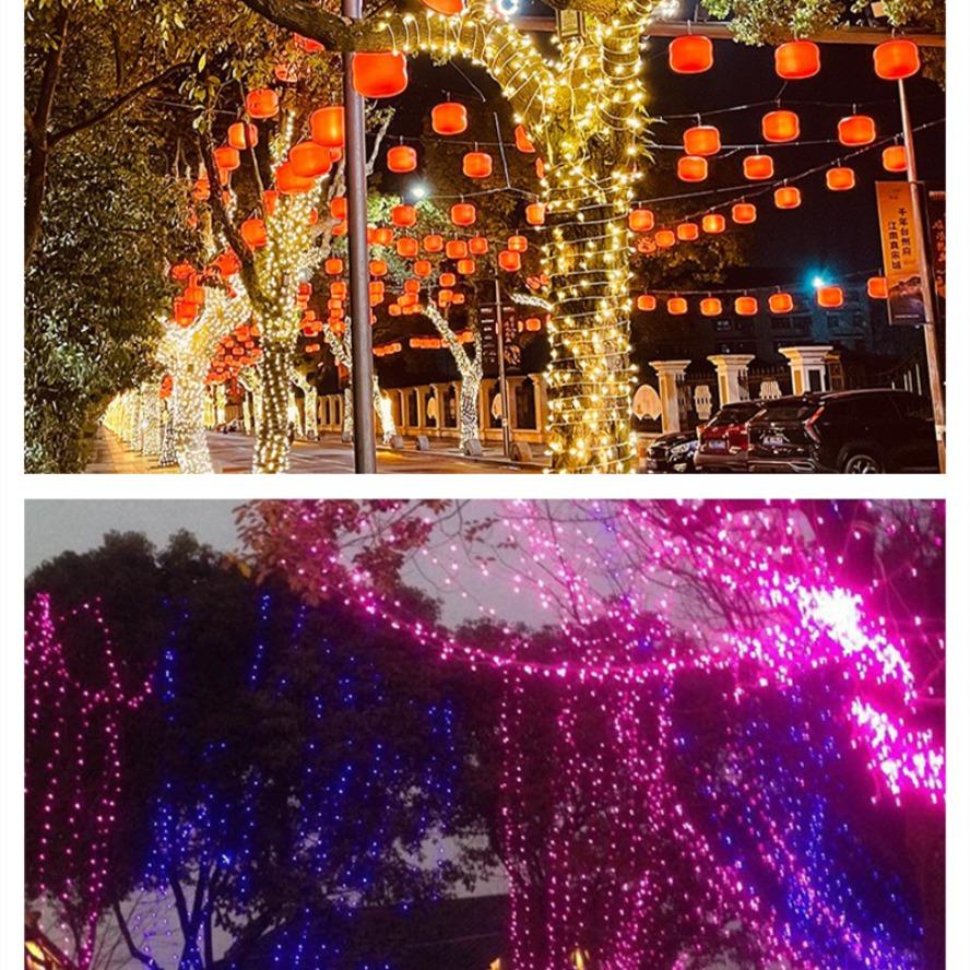 8 Modes LED Solar String Lights 300LED 200LED Solar Panels Powered Xmas Outdoor Lights Waterproof Starry Christmas Fairy Lights