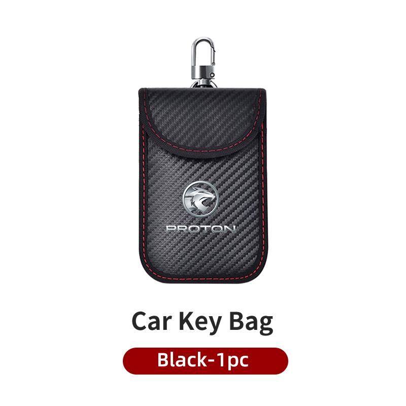 

Car Leather Key Storage Pocket Key Chain Pouch Hook-Attached Bag For Proton Exora Iriz R3 Wira Saga Satria Magma V6 X70 X50