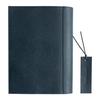 C&L TRASCO A5 Book Cover "Japanese Artisan Finish Zeaba Antibacterial" with Bookmark, Night Blue